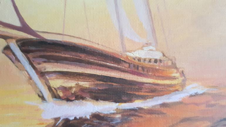 Original Expressionism Seascape Painting by Natalia Samoy