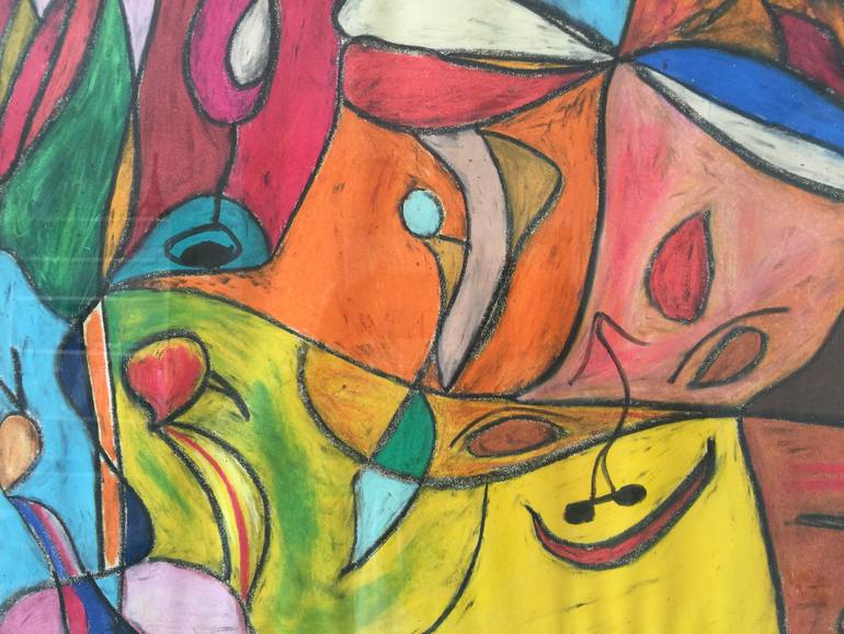 Original Abstract Expressionism Abstract Painting by Domingo Mendo
