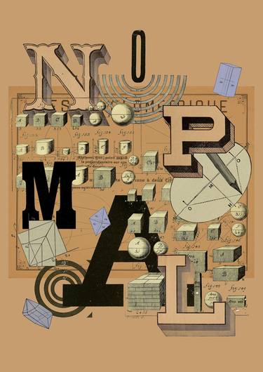 Original Dada Typography Collage by Pawel Pacholec