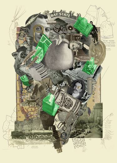 Original Dada Cities Collage by Pawel Pacholec