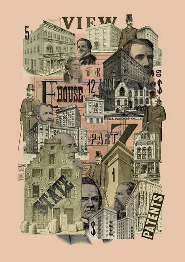 Original Dada Architecture Collage by Pawel Pacholec