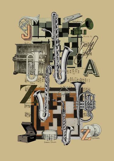 Original Dada Music Collage by Pawel Pacholec