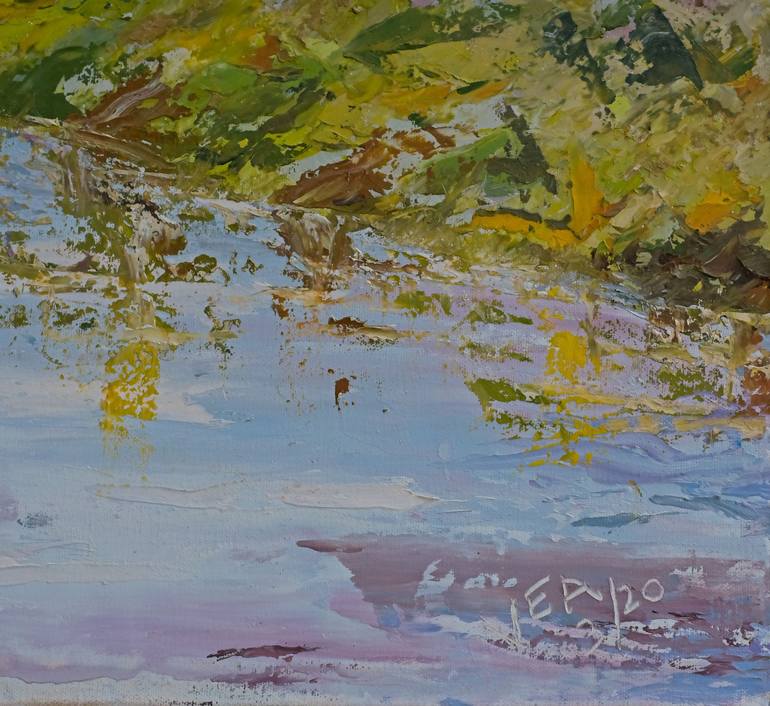 Original agua Landscape Painting by Art Esmeralda  Gallery