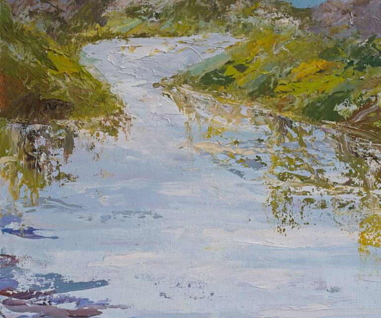 Original agua Landscape Painting by Art Esmeralda  Gallery