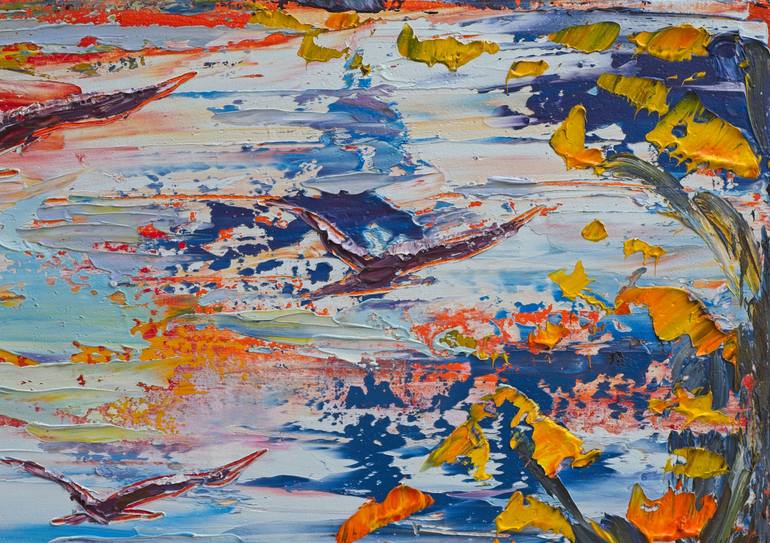 Original Impressionism Beach Painting by Art Esmeralda  Gallery