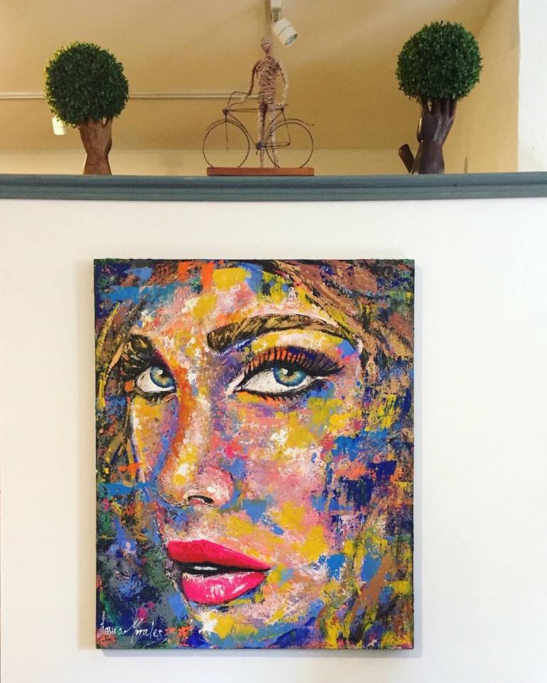 Original Figurative Portrait Painting by Laura Morales Art