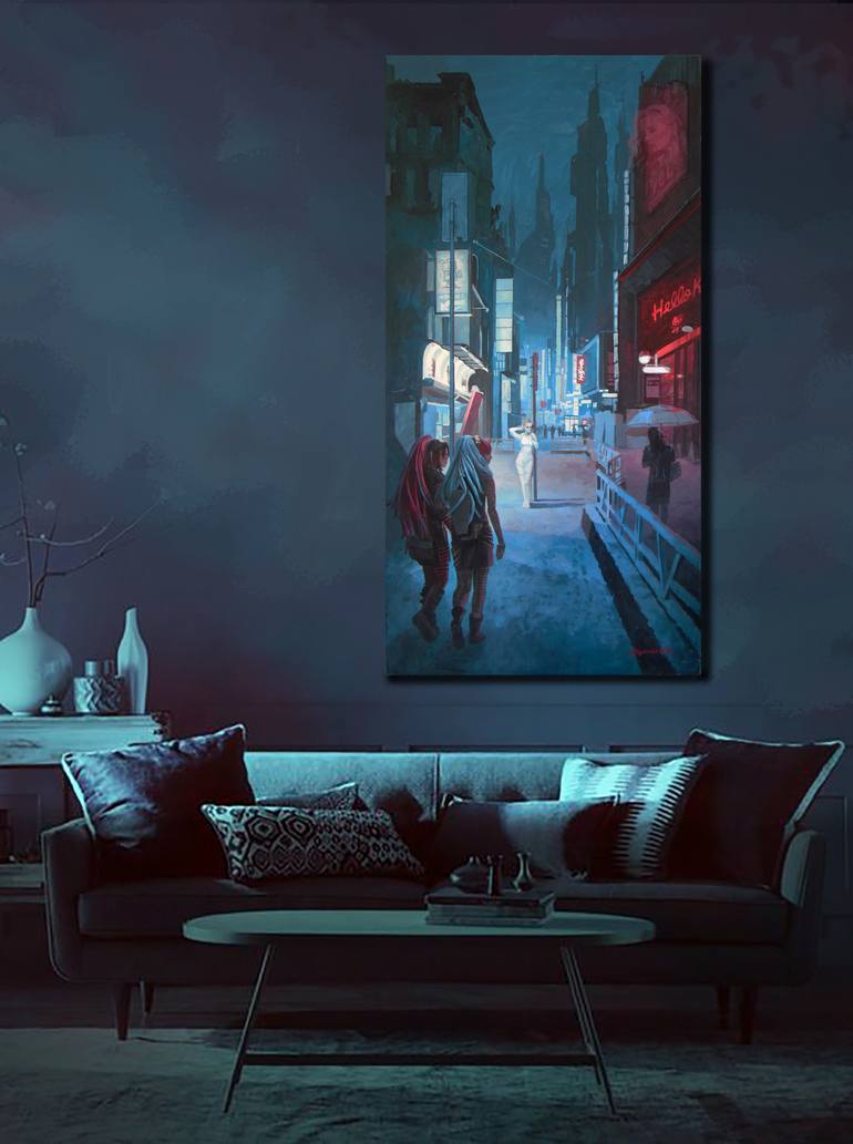 Original Fine Art Cities Painting by Pavlo Baiandin