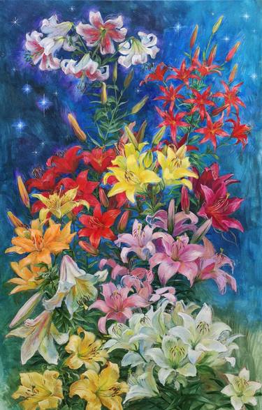 Original Floral Painting by Uliana Kondratiuk