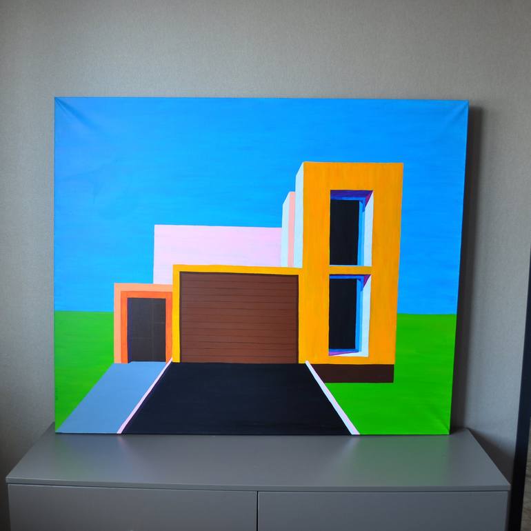 Original Fine Art Architecture Painting by Afos X