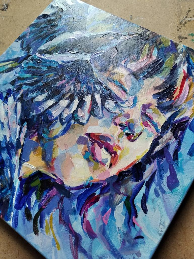 Original Impressionism Portrait Painting by Irina Tymkul