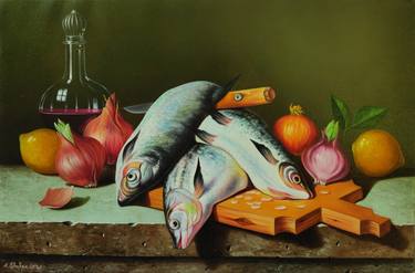 Print of Realism Still Life Paintings by Shahen Aleksandryan