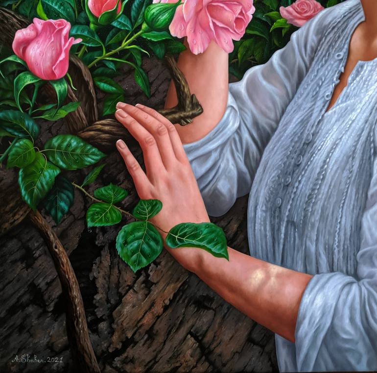 Original Realism People Painting by Shahen Aleksandryan