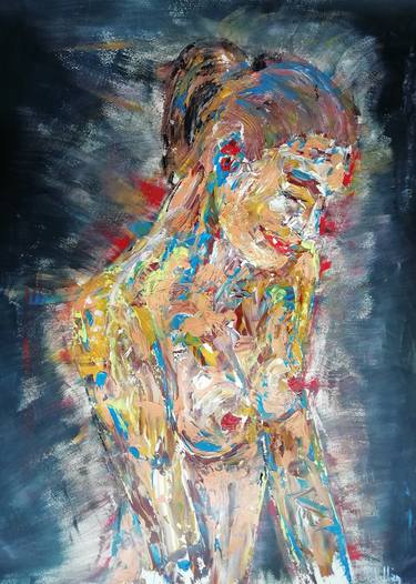 Original Abstract Expressionism Nude Paintings by Pepe Villan