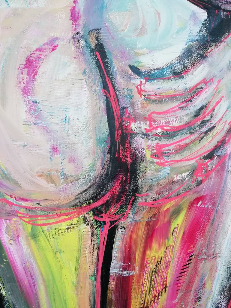 Original Abstract Nude Painting by Pepe Villan