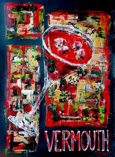 Print of Abstract Expressionism Food & Drink Paintings by Pepe Villan