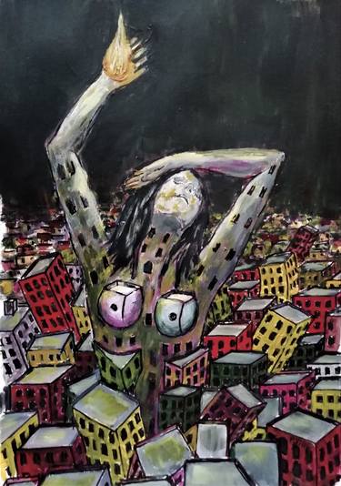 Original Expressionism Cities Paintings by Pepe Villan