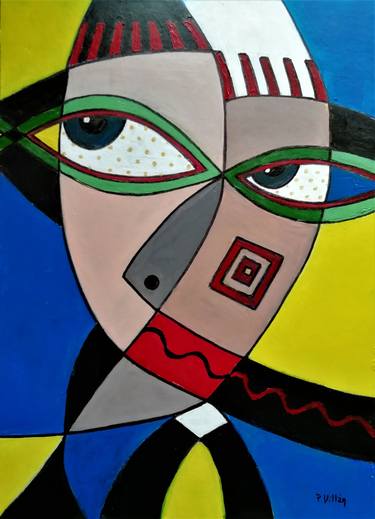 Original Cubism Abstract Paintings by Pepe Villan