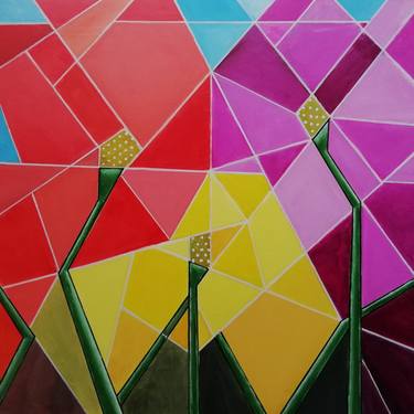 Original Cubism Floral Paintings by Pepe Villan