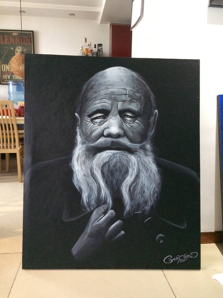 Original Photorealism People Painting by Gav Munro