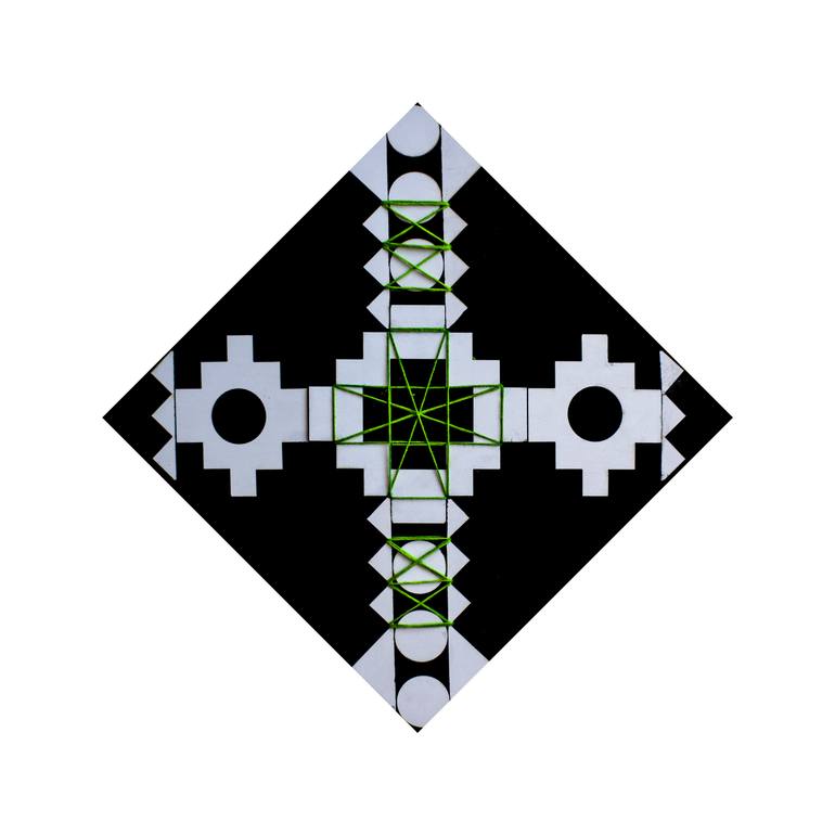 Original Abstract Geometric Collage by Favio Caraguay
