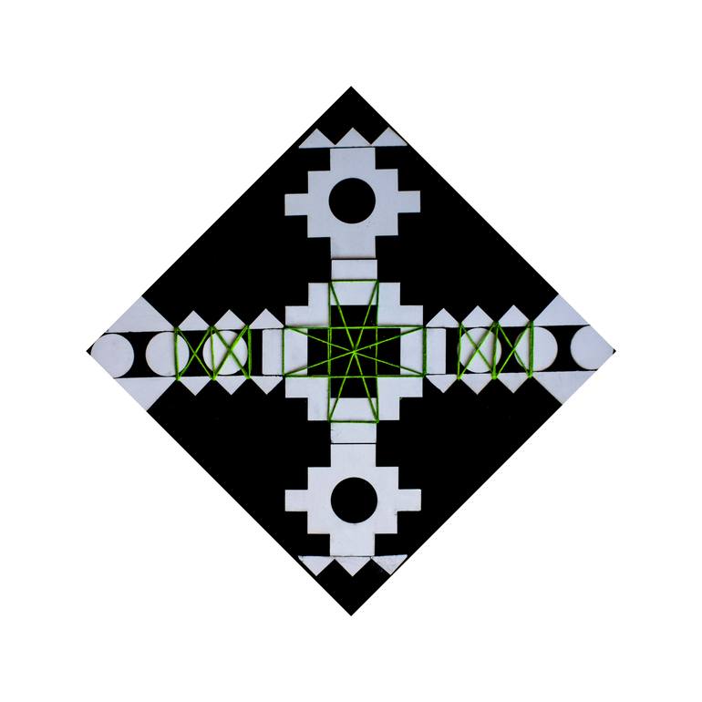 Original Abstract Geometric Collage by Favio Caraguay