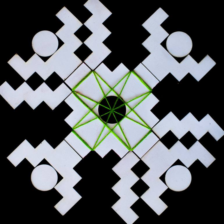 Original Abstract Geometric Collage by Favio Caraguay
