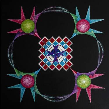 Original Geometric Painting by Favio Caraguay