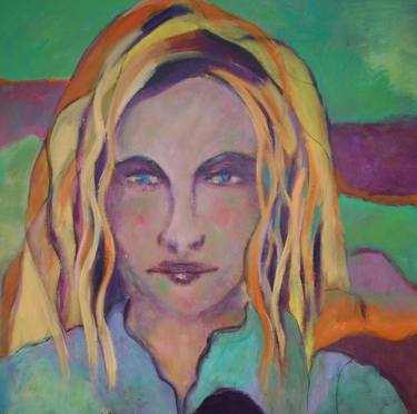 Original Expressionism People Painting by Manuela Beyer