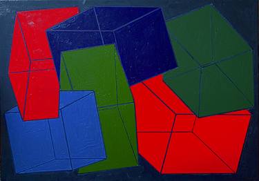 Original Abstract Geometric Printmaking by Anders Hingel