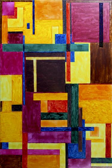 Original Cubism Abstract Printmaking by Anders Hingel