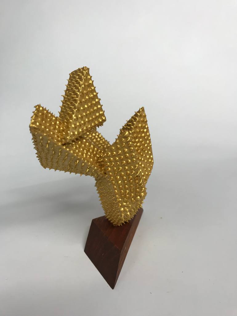 Original Art Deco Botanic Sculpture by Pablo Angel Lugo Martinez