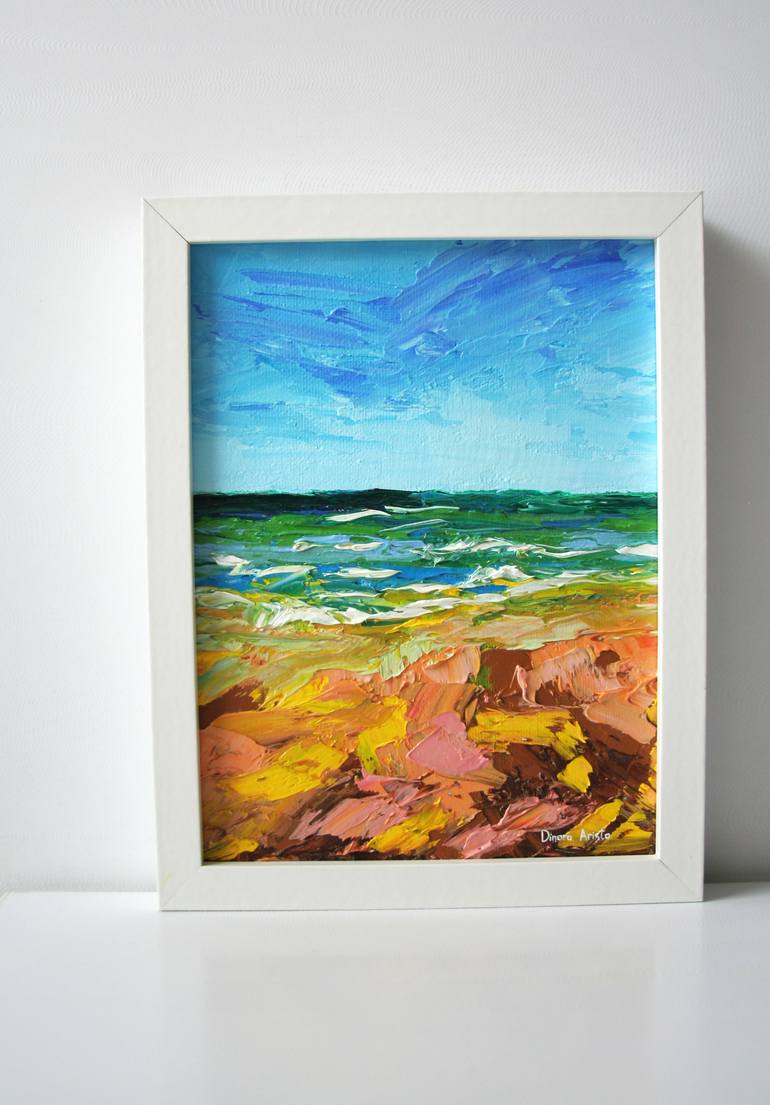 Original Abstract Seascape Painting by Dinara Aristo