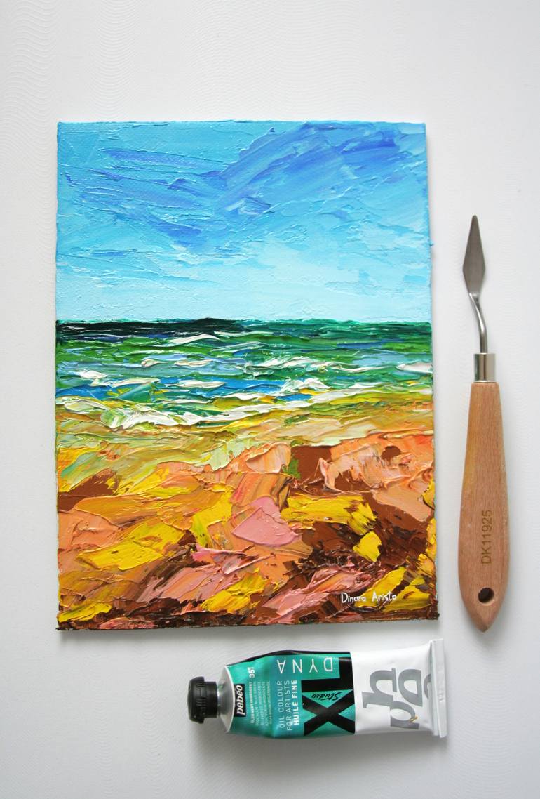 Original Abstract Seascape Painting by Dinara Aristo