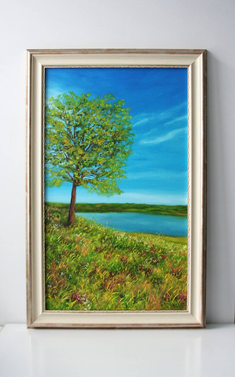 Original Impressionism Landscape Painting by Dinara Aristo