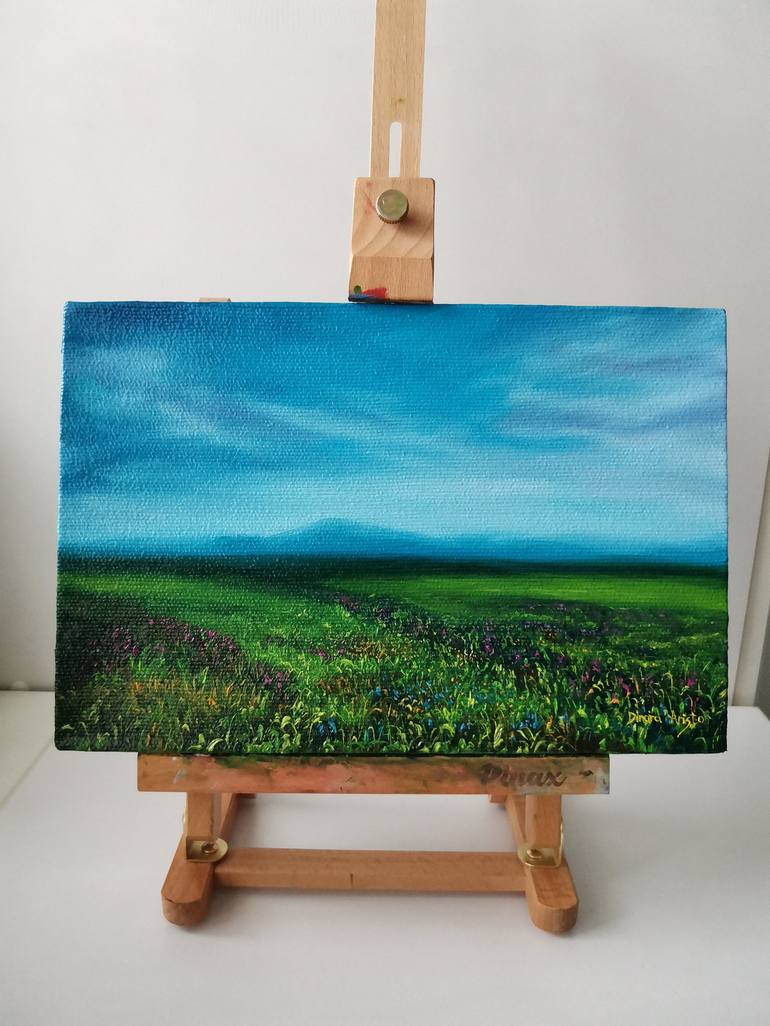 Original Impressionism Landscape Painting by Dinara Aristo