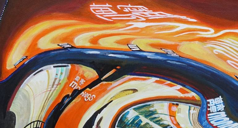 Original Contemporary Cities Painting by Kwong Wah Chan