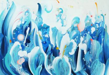 Original Abstract Water Paintings by Jooyeon Nam