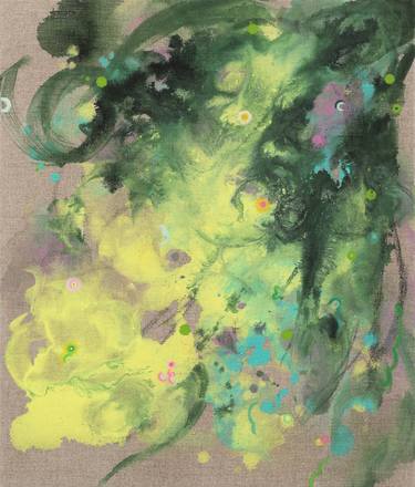 Original Abstract Floral Drawing by Jooyeon Nam