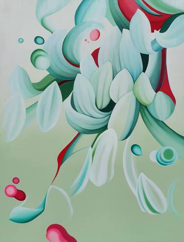 Original Abstract Floral Paintings by Jooyeon Nam