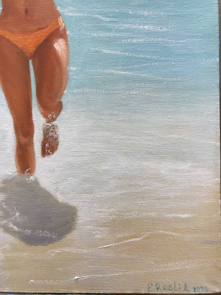 Original Realism Beach Painting by Evgeniya Roslik
