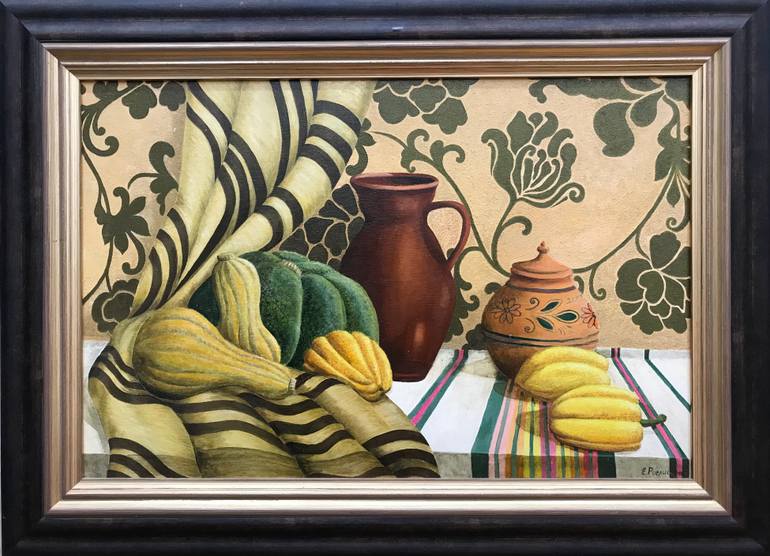 Original Folk Still Life Painting by Evgeniya Roslik