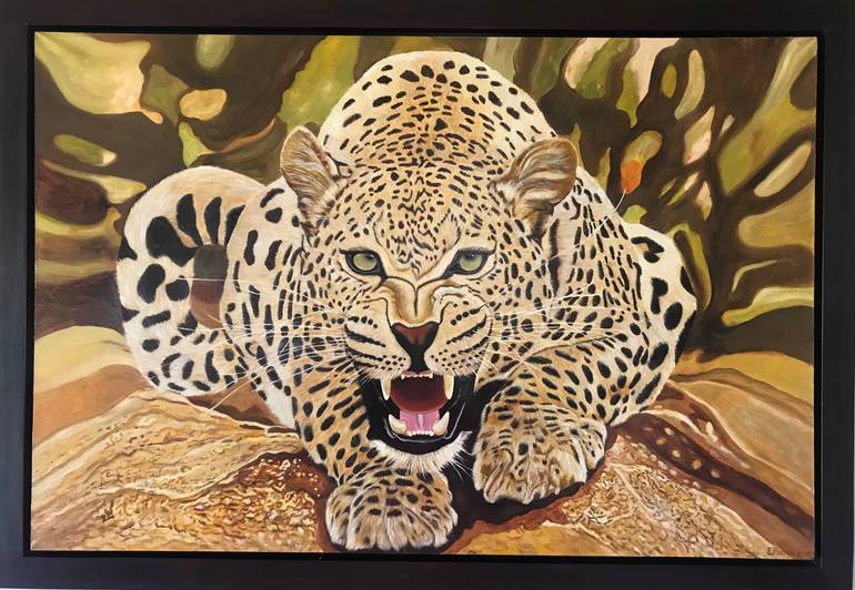 Original Impressionism Animal Painting by Evgeniya Roslik