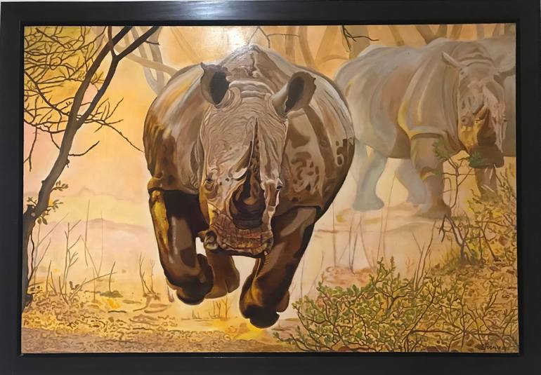 Original Photorealism Animal Painting by Evgeniya Roslik