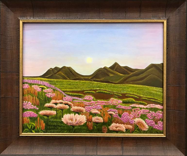 Original Impressionism Floral Painting by Evgeniya Roslik
