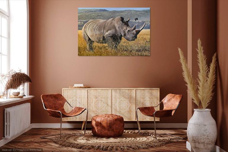 Original Photorealism Animal Painting by Evgeniya Roslik