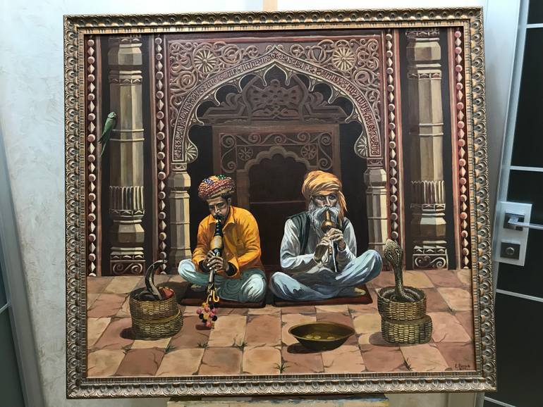 Original Photorealism People Painting by Evgeniya Roslik