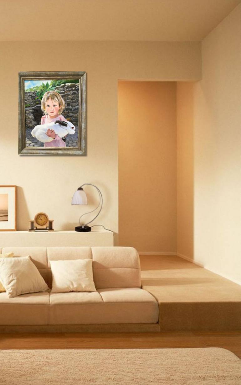 Original Photorealism People Painting by Evgeniya Roslik