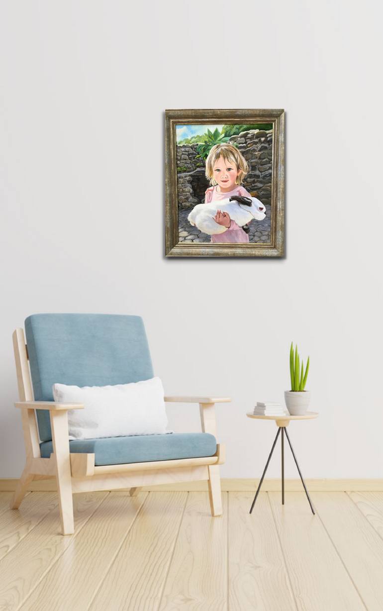 Original Photorealism People Painting by Evgeniya Roslik