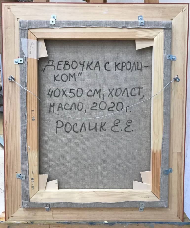 Original Photorealism People Painting by Evgeniya Roslik