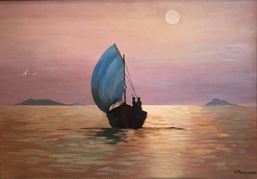 Print of Boat Paintings by EVGENIYA ROSLIK